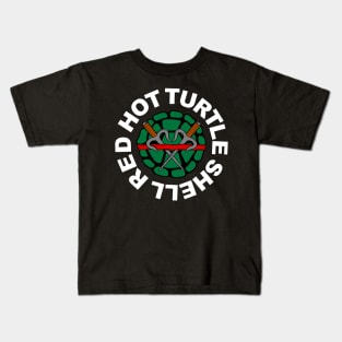 Red Hot Turtle Shell Kids T-Shirt